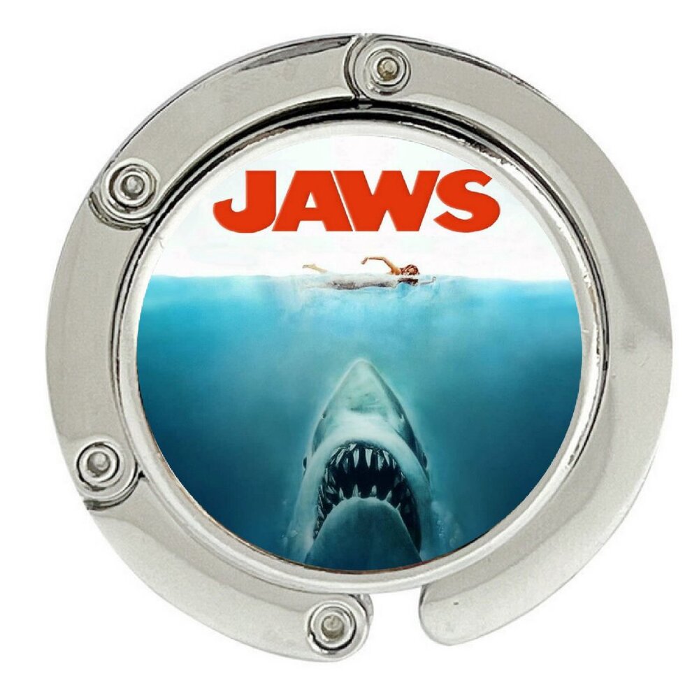 JAWS Shark Horror Movie Purse Hanger Foldable Hook Handbag Table Bag Holder